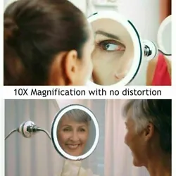 10X Gooseneck Magnifying Makeup Mirror Magnification Bathroom Mirror + LED Light. 1pcs 10X Gooseneck Magnifying Makeup...