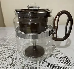 Gemco Brand Heat Resistant Glass Coffee Pot Percolator Vintage Kitchen Brew Cup. Condition is used with hardly any sign...