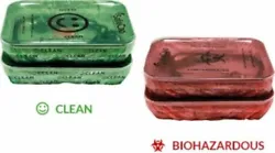 Easy to install Clear, green Clean and red Biohazardous liners are compatible with other transport trays, containers...