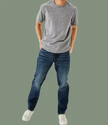 Authentic denim look with flexibility and comfort you have to feel to believe. Color may transfer when new. Machine...