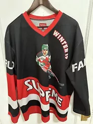Supreme Crossover Hockey Jersey FW19 White Black Red Men’s Size Medium.