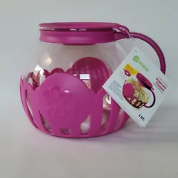 Ecolution Micro-Pop Popcorn Popper, 3 QT Capacity | Glass Microwaveable.  Pretty pink