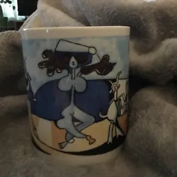 Vintage 80s Chaleur Master Collection D. Burrows Pablo Picasso Mug Joie de Vivre. Condition is Used. Shipped with USPS...