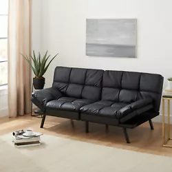 Futon care: Spot clean with wet cloth or professional fabric cleaner. Converts from sofa to sleeper in seconds. Fill:...