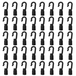 Package included: 40 x Kayak Bungee Hook.Made of plastic, light and durable; Those molded closed cord fastener is rust...
