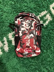 NEW SS 2021 Supreme Red Camo Backpack SOLD OUT. This backpack is brand new and will come in the bag it came from...
