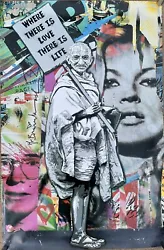Mr Brainwash Gandhi Warhol offse Print Original 08 life is beautiful show Banksy.