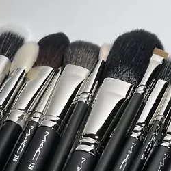All new, never used, unless noted otherwise. Mostly natural hair but a couple synthetic. assorted brushes - powder,...