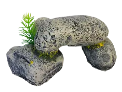 Great New line. Attractive natural looking gray boulders with plastic greenery, will bring color to any aquarium. This...