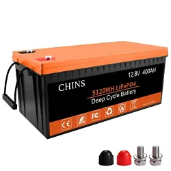 【 Deep Cycle Battery】 : CHINS LiFePO4 battery provides 2000+ cycles compared to 300~500 cycles in lead acid...