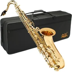 The Jean Paul Tenor Sax features a beautiful yellow brass body construction, power forged keys, a strong bell brace for...