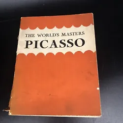 the worlds Masters Pablo Picasso 1937. Vintage pre owned condition.The spine has a rip like seen in pictures .Cute...