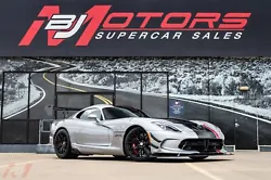 BJ Motors is thrilled to offer this 1-owner 2016 Dodge Viper ACR Extreme in Billet Silver with a Black Center Band and...