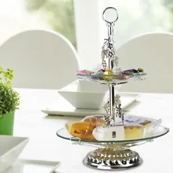 2-Tier Cupcake Stand Metal Cake Dessert Tower Plate Wedding Party Display Holder Features [Elegant & Luxury Design] ...