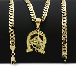 18k Gold Plated Pendant w/ 6mm Cuban Chain. Also, exposing plated jewelry to liquids will cause the plating to lose its...