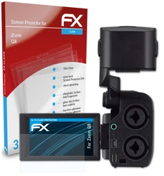 Ultra-transparent et à revêtement dur: atFoliX 3 x FX-Clear Protecteur décran pour Zoom Q8 - Made in Germany!...