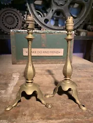 In the style of WAS Benson. Brass lamp bases. Lovely pair.