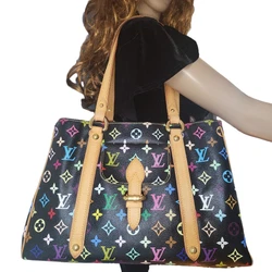 💯 LOUIS VUITTON Aurea Black Murakami Multicolored Bag. 🌺 STYLE: Multicolor Monogram. 🌺 Gold tone hardware....