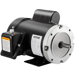 VEVORs single phase electric motor is rated at 1 HP 1745 RPM and can be connected to 115/230V incoming power devices....