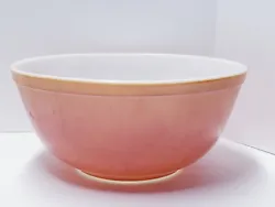 Vintage Pyrex #403 Burnt Orange Mixing Bowl 2 1/2 quart Ovenware.  Pre owned. Used. Very nice condition. What you see...