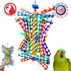 The 1242 Helix from Bonka Bird Toys is a natural shreddable way for your feathered friend to have fun! This colorful...