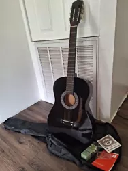 Acoustic Guitar 6-String Beginner Kit - Black (GPCT572). No pick