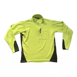 Vintage Patagonia Fleece Jacket Mens M Stretch Panels Full Zip Green USA MADE.
