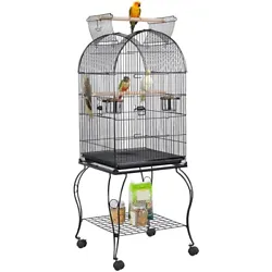 Sturdy metal construction: Crafted from quality metal wires covered with oxidation-resistant paint, our birdcage is a...