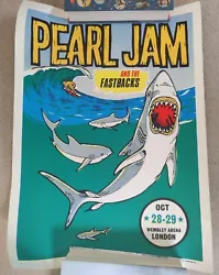 Pearl Jam London Wembley 1996 event poster, purchased at the show. Been in the tube ever since in fantastic condition. ...