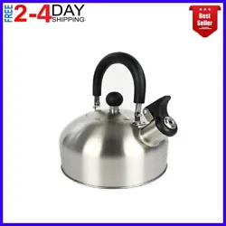 Enjoy a cup of tea, coffee, or cocoa with the 1.8-liter stainless steel whistling tea kettle from Mainstays. It heats...