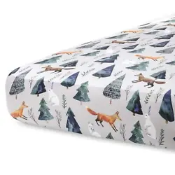 Pobi Baby - Premium Fitted Crib Sheets for Standard Crib Mattress - Ultra-Soft Cotton Blend, Stylish Animal Pattern,...