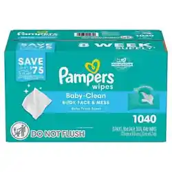 Pampers Baby Wipes clean and wipe away germs. For healthy skin use together with Pampers Baby-Dry diapers. Baby Fresh...