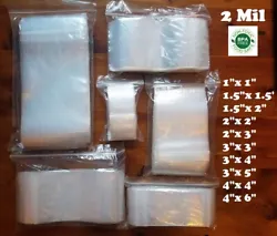 You are buying new, top quality reclosable zip seal bags. Premium quality clear resealable 100% polyethylene bags....