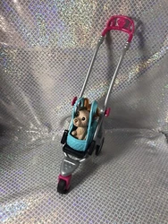 BARBIE STROLLIN PUPS 2 DOGs STROLLER PETS ANIMALS Cute Wheels Carrier Accessory.