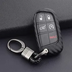 1 Set Matte Black Carbon Fiber Look Car Key Case Molding Holder. 2014-2019 Jeep Grand Cherokee (WK2). 2014-2019 Jeep...