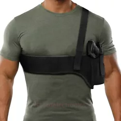 1x Gun Shoulder Holster. With the shoulder strap, you can carry your gun underarm. You can conceal the gun inside the...