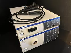 Olympus Visera Elite OTV-S190 CLV-S190. System with Light Source and Olympus ENF Type VT2 Video Rhinolaryngoscope.