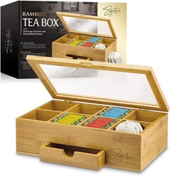 PULL OUT DRAWER – Unlike other bamboo tea box holders on the market, ours includes a pull out drawer where you can...