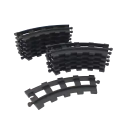 12 Lego® train Duplo chemin de fer voie ferrée courbe (longue) Couleur: NOIR. GENUINE LEGO PRODUCT, USED IN GOOD...
