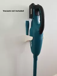 New 3d printed wall holder for Makita DCL180Z 18V LI-ION LXT Vacuum. Made of good quality plastic. Vacuum not included.