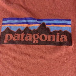 Patagonia T Shirt Adult Small Graphic Tee Regular Fit USA MADE Long Sleeve MensSee imperfections shown/pointed out in...