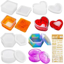 The tray molds are suitable for casting resin only, not for coating resin. - Used to make jewelry earrings rings boxes,...
