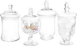 The crystal clear nature of these glass jars allow for perfect viewing of any objects placed inside. Their small size...