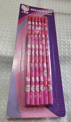 Hello Kitty Pencils Set Of 6. Pink Vintage