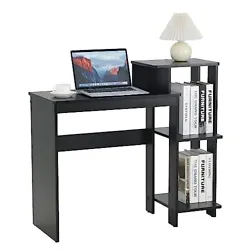 Functional desk with IPAD slot and printer stand with two open spaec storage.