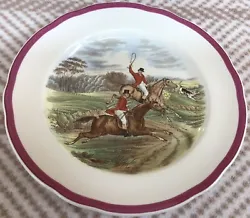 Sam Geller Huntsman Antiques. We specialize in china decorative plates. One has a small spec of missing green rim paint...