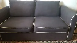 Sofa with pull out full bed is very comfortable with heavy cushions for the back support with zipper to be dry cleaned...