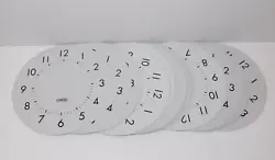These would be great to replace your clock face, build your own clock, or use as art.