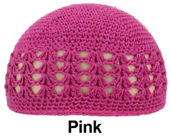 KUFI Crochet Beanie Skull Cap Knit Hat. The Base Of The Hat Has An Elastic String Around The Entire Circumference So...
