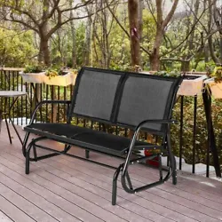 【WIDELY USE】: Our glider bench is perfect for any garden, patio or outdoors. It can easily blends into the...
